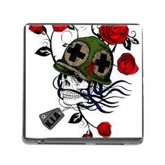 Skull Skeleton Dead Death Face Memory Card Reader (square) by Celenk