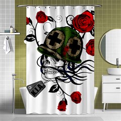 Skull Skeleton Dead Death Face Shower Curtain 48  X 72  (small)  by Celenk