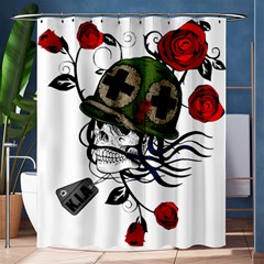 Skull Skeleton Dead Death Face Shower Curtain 60  X 72  (medium)  by Celenk