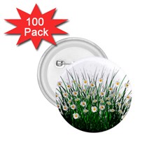 Spring Flowers Grass Meadow Plant 1 75  Buttons (100 Pack) 