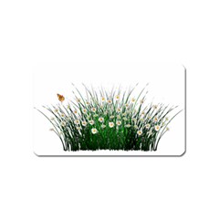 Spring Flowers Grass Meadow Plant Magnet (name Card) by Celenk