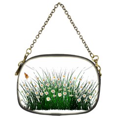 Spring Flowers Grass Meadow Plant Chain Purses (two Sides)  by Celenk