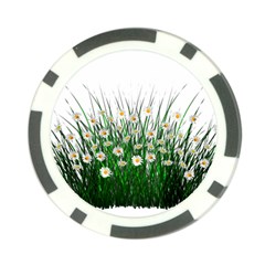 Spring Flowers Grass Meadow Plant Poker Chip Card Guard (10 Pack) by Celenk