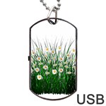 Spring Flowers Grass Meadow Plant Dog Tag USB Flash (Two Sides) Front