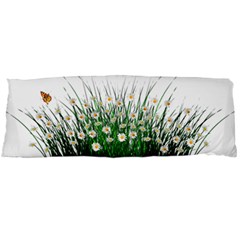 Spring Flowers Grass Meadow Plant Body Pillow Case (dakimakura) by Celenk