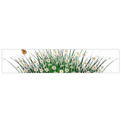 Spring Flowers Grass Meadow Plant Small Flano Scarf by Celenk