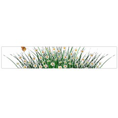 Spring Flowers Grass Meadow Plant Large Flano Scarf  by Celenk