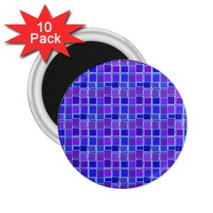 Background Mosaic Purple Blue 2 25  Magnets (10 Pack)  by Celenk