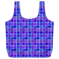 Background Mosaic Purple Blue Full Print Recycle Bags (l)  by Celenk