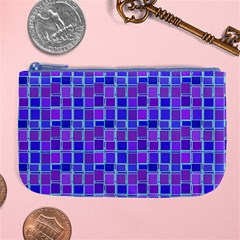 Background Mosaic Purple Blue Large Coin Purse by Celenk