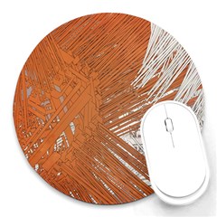 Abstract Lines Background Mess Round Mousepads by Celenk