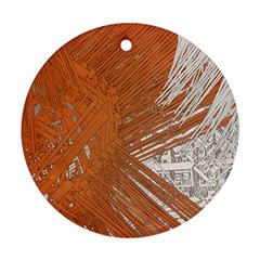 Abstract Lines Background Mess Ornament (round) by Celenk