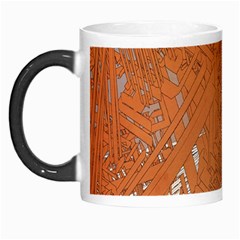 Abstract Lines Background Mess Morph Mugs by Celenk