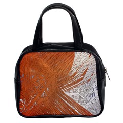 Abstract Lines Background Mess Classic Handbags (2 Sides) by Celenk