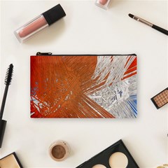 Abstract Lines Background Mess Cosmetic Bag (small)  by Celenk