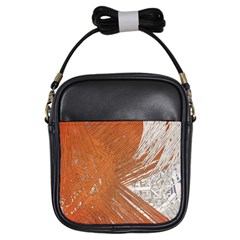 Abstract Lines Background Mess Girls Sling Bags by Celenk