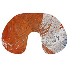 Abstract Lines Background Mess Travel Neck Pillows by Celenk