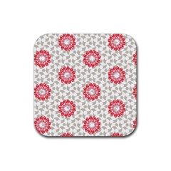 Stamping Pattern Fashion Background Rubber Coaster (square)  by Celenk