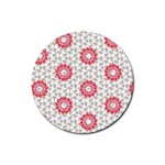 Stamping Pattern Fashion Background Rubber Coaster (Round)  Front