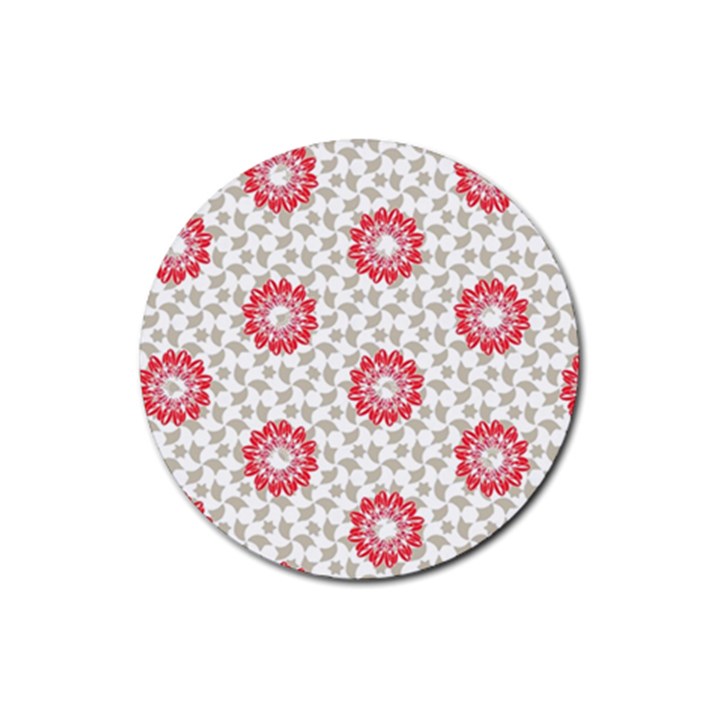 Stamping Pattern Fashion Background Rubber Coaster (Round) 