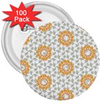 Stamping Pattern Fashion Background 3  Buttons (100 pack)  Front