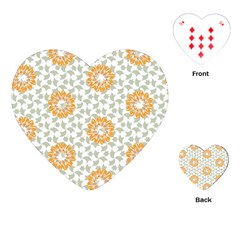 Stamping Pattern Fashion Background Playing Cards (heart)  by Celenk