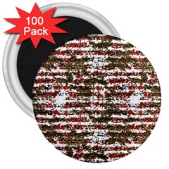 Grunge Textured Abstract Pattern 3  Magnets (100 Pack) by dflcprints