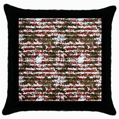 Grunge Textured Abstract Pattern Throw Pillow Case (black) by dflcprints