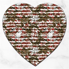 Grunge Textured Abstract Pattern Jigsaw Puzzle (heart) by dflcprints