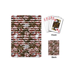 Grunge Textured Abstract Pattern Playing Cards (mini)  by dflcprints