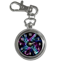 Abstract Art Color Design Lines Key Chain Watches by Celenk