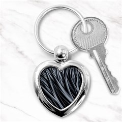 Fractal Mathematics Abstract Key Chains (heart)  by Celenk