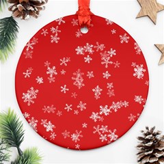 Template Winter Christmas Xmas Round Ornament (two Sides) by Celenk