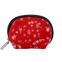 Template Winter Christmas Xmas Accessory Pouches (small)  by Celenk