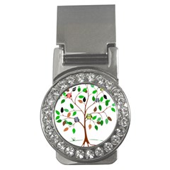 Tree Root Leaves Owls Green Brown Money Clips (cz) 