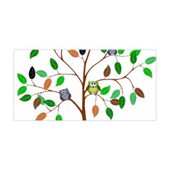 Tree Root Leaves Owls Green Brown Yoga Headband by Celenk