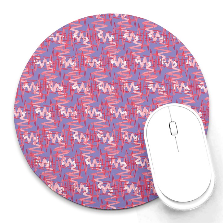 Pattern Abstract Squiggles Gliftex Round Mousepads