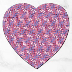 Pattern Abstract Squiggles Gliftex Jigsaw Puzzle (heart) by Celenk