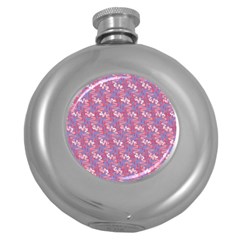 Pattern Abstract Squiggles Gliftex Round Hip Flask (5 Oz) by Celenk