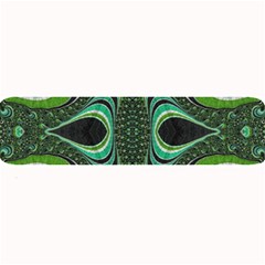 Fractal Art Green Pattern Design Large Bar Mats by Celenk