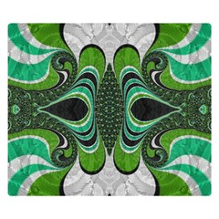 Fractal Art Green Pattern Design Double Sided Flano Blanket (small)  by Celenk