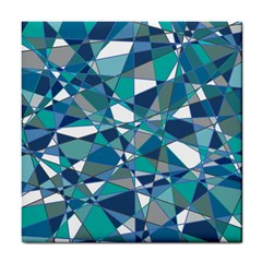 Abstract Background Blue Teal Tile Coasters by Celenk