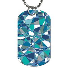 Abstract Background Blue Teal Dog Tag (one Side) by Celenk