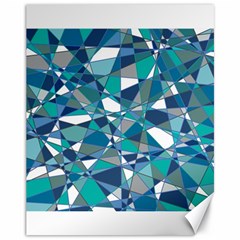 Abstract Background Blue Teal Canvas 11  X 14   by Celenk