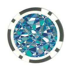 Abstract Background Blue Teal Poker Chip Card Guard (10 Pack) by Celenk