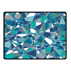 Abstract Background Blue Teal Fleece Blanket (small) by Celenk