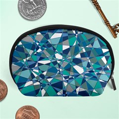 Abstract Background Blue Teal Accessory Pouches (large)  by Celenk