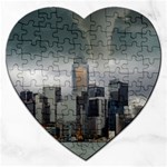 Tornado Storm Lightning Skyline Jigsaw Puzzle (Heart) Front