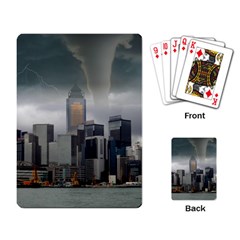 Tornado Storm Lightning Skyline Playing Card by Celenk