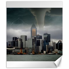 Tornado Storm Lightning Skyline Canvas 8  X 10  by Celenk